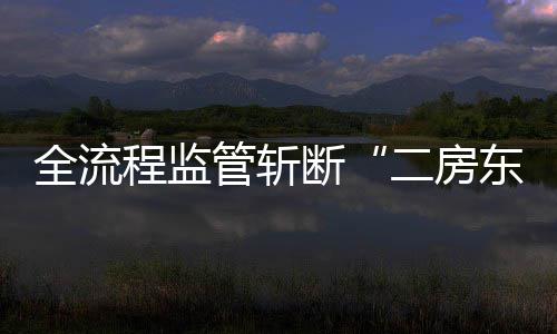 断东全流二房利益链管斩程监非法